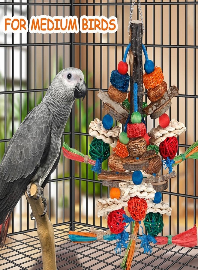 BBjinronjy Bird Toys,Parrot Toys Exciting Chewing Fun for Parakeets,Cockatiels,Conures,Lovebirds,African Gray Cockatoos Amazon And Other Small Medium-Sized Parrot Natural Corn Cob Sturdy Nut (old bark) - Image 3