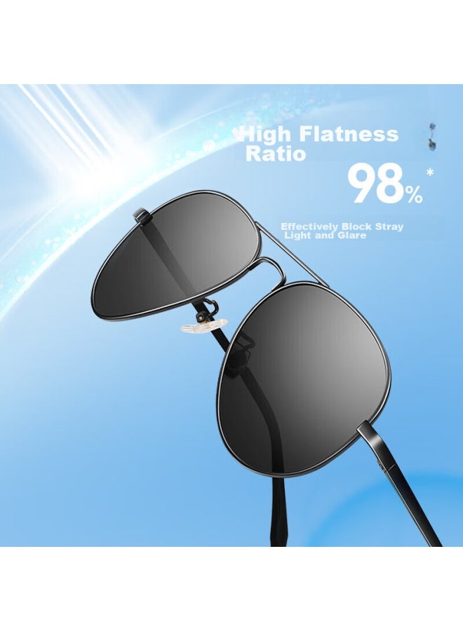 VEGOOS نظارات شمسية مستقطبة Vegoos للرجال، طراز Aviator الكلاسيكي، نظارات ضفدعية، نظارات شمسية أنيقة للقيادة - Image 3