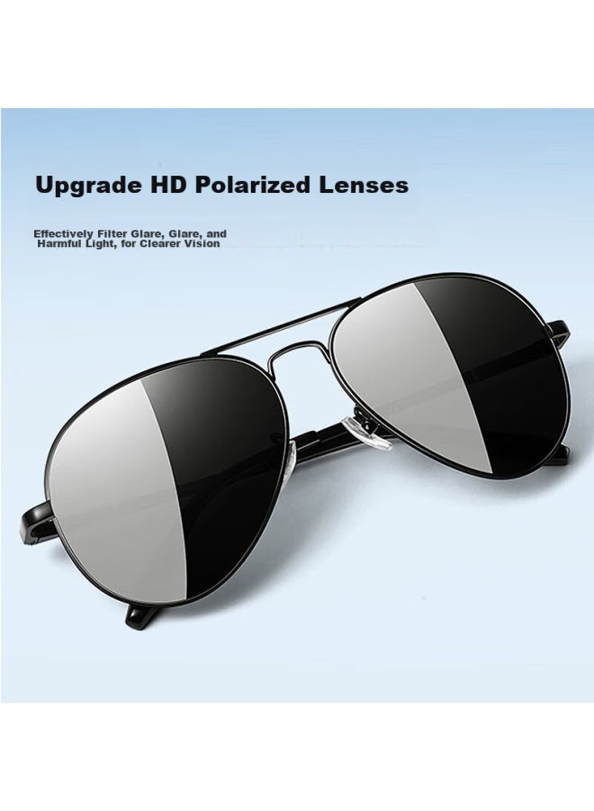 VEGOOS نظارات شمسية مستقطبة Vegoos للرجال، طراز Aviator الكلاسيكي، نظارات ضفدعية، نظارات شمسية أنيقة للقيادة - Image 2