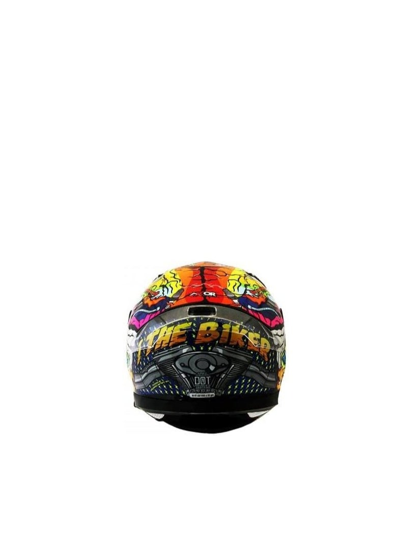 AXOR - Axor Apex XBHP 299 D/V Full Face Helmet - Neon Yellow/Blue Size Medium - Image 1