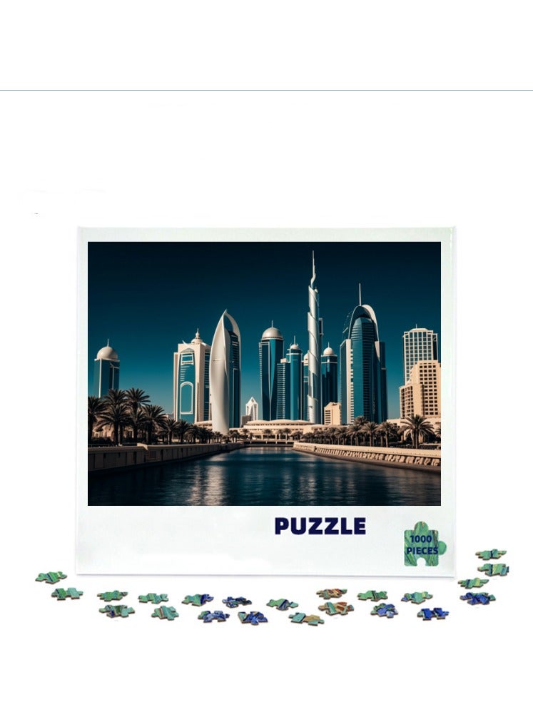 Anna 1000-Piece Colorful Cityscape Puzzle - Brain-Boosting Fun - Image 1
