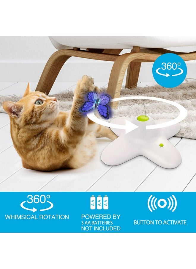 أوول فور بوز ألعاب القطط All for Paws التفاعلية على شكل فراشة ترفرف فوق حشرة القط، ألعاب تحفيزية للقطط المنزلية  - Image 1