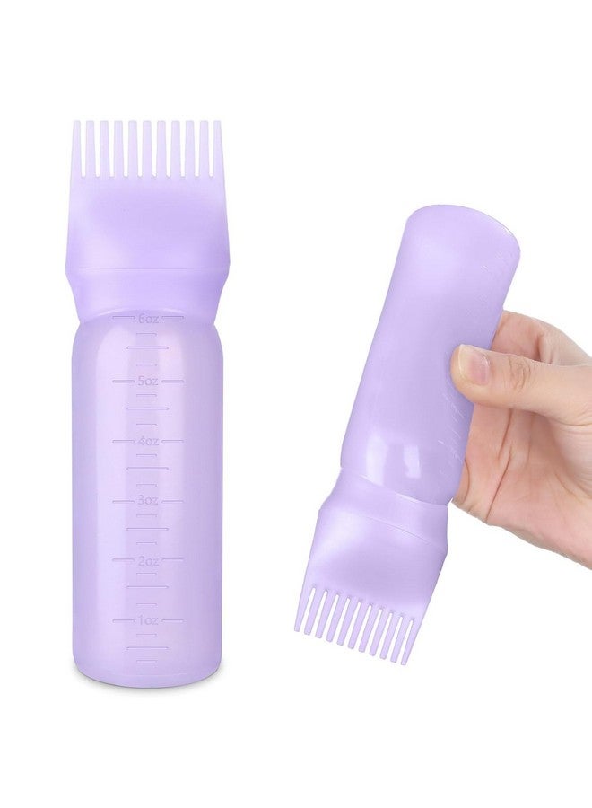 Zyomatiq Root Comb Bottle Oil Applicator for Hair Dye Hair Oiling Applicator with Graduated Scale,6 Ounce (Multicolour) 2pcs - Image 1
