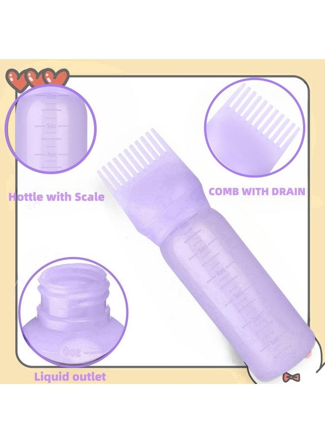 Zyomatiq Root Comb Bottle Oil Applicator for Hair Dye Hair Oiling Applicator with Graduated Scale,6 Ounce (Multicolour) 2pcs - Image 3