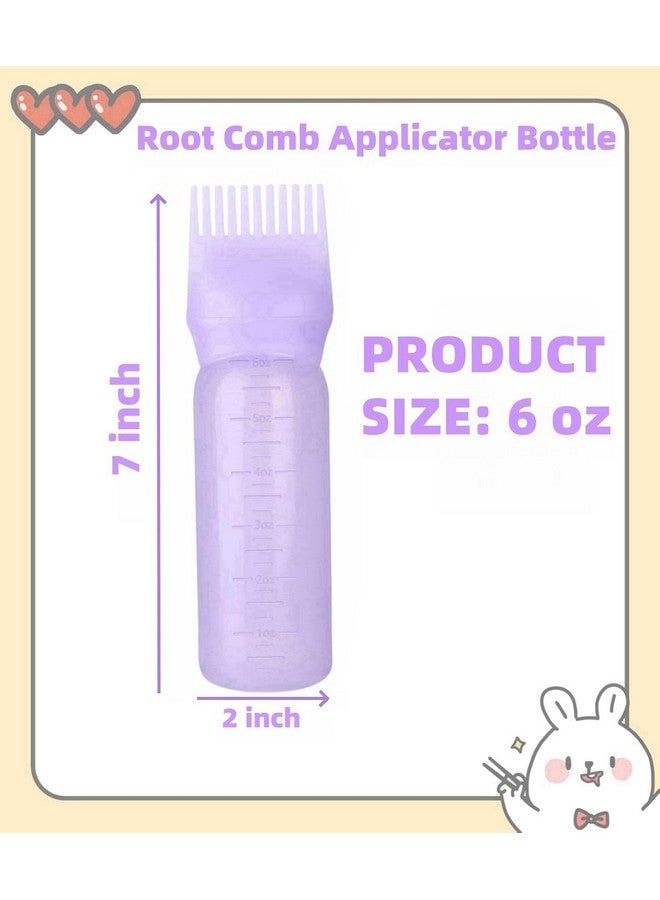 Zyomatiq Root Comb Bottle Oil Applicator for Hair Dye Hair Oiling Applicator with Graduated Scale,6 Ounce (Multicolour) 2pcs - Image 2