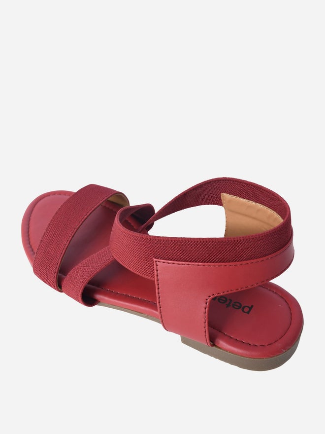 Peterpapa Burgundy Elastic Comfort Sandals - Image 3