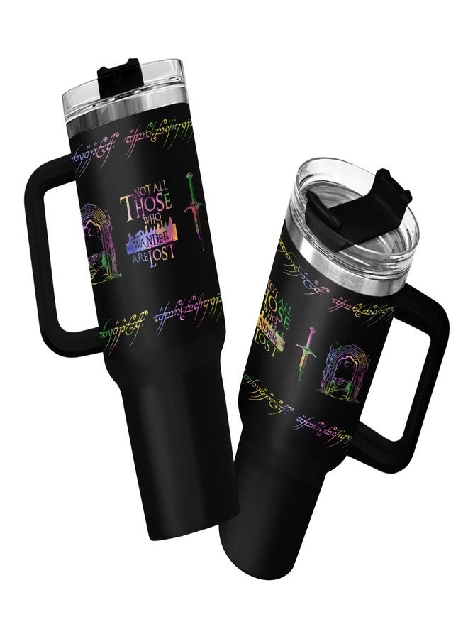 34HD Literature Tumbler with Handle & Straw, 40 oz Double Wall Vacuum Insulated Fantasy Book Mug with Lid, Bookworm Gifts for Women, Bookish Items for Book Lovers Christmas Gift - Image 1