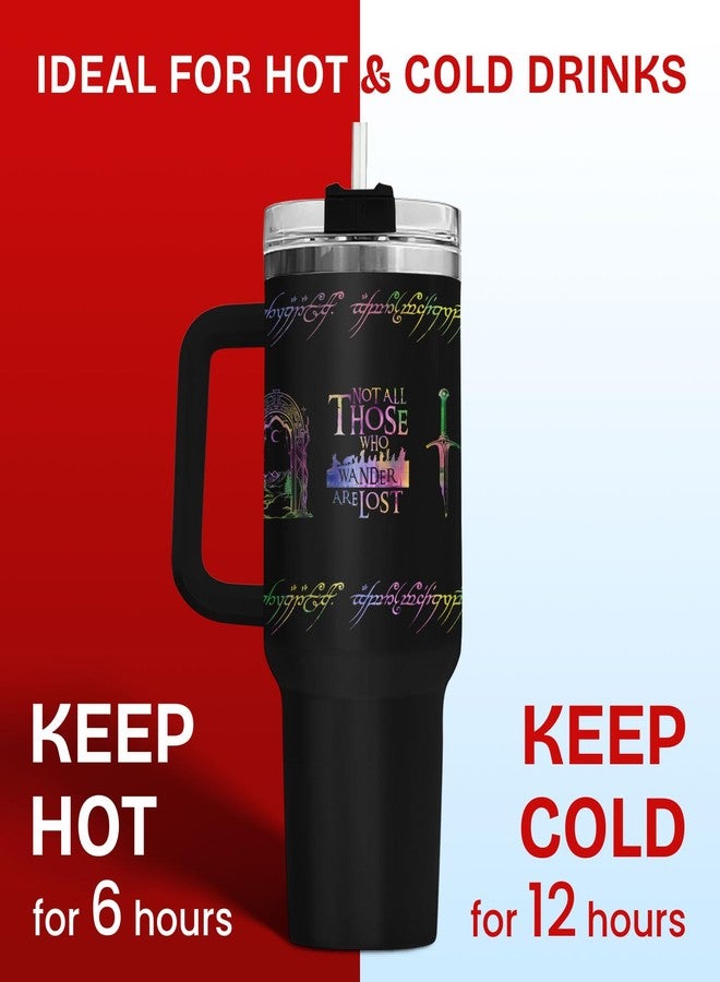 34HD Literature Tumbler with Handle & Straw, 40 oz Double Wall Vacuum Insulated Fantasy Book Mug with Lid, Bookworm Gifts for Women, Bookish Items for Book Lovers Christmas Gift - Image 5