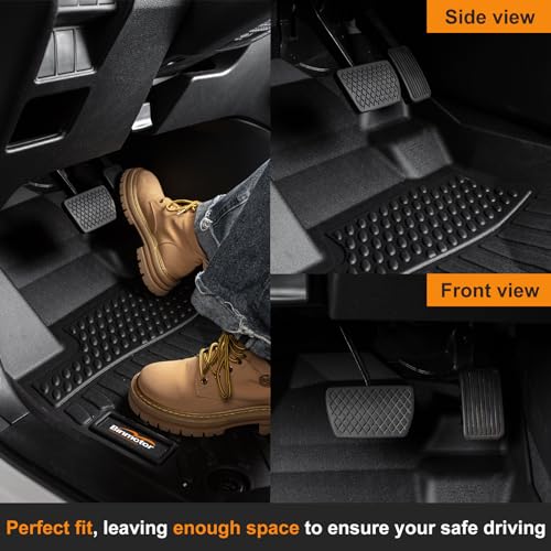 Binmotor-Floor Mats & Cargo Liner for Toyota Corolla 2020-2026 (Include Hybrid),Only Sedan, Corolla LE/SE/XSE/Nightshade, All Weather Car Mats Floor Liners Corolla Hybrid Accessories Mats - Image 4