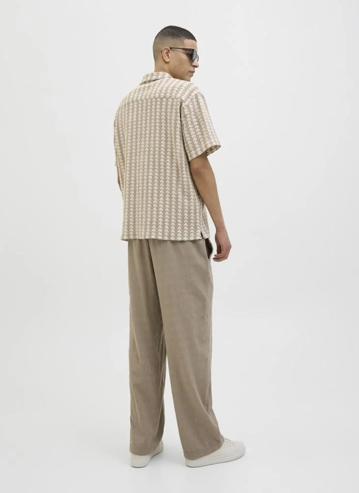 JACK & JONES Casual Regular Fit Texture Resort Shirt