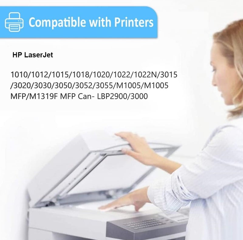 INKSPOT 12A Laser Printer Cartridge Compatible with 1020, M1005, 1018, 1010, 1012, 1015, 1022, 1022N, 1022NW, 3015, 3020, 3030, 3050, 3050Z, 3052, 3055 / 12A Cartridge - Image 2