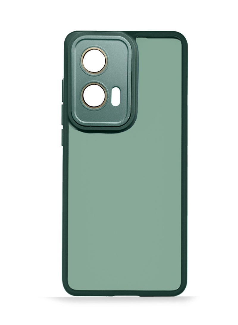 Wtech Motorola Edge 50 Fusion / Motorola S50 Neo / Motorola Moto G85 5G 2024 Hybrid Silicone With Translucent Back Protective Lens Shield Case Cover - Dark Green - Image 5