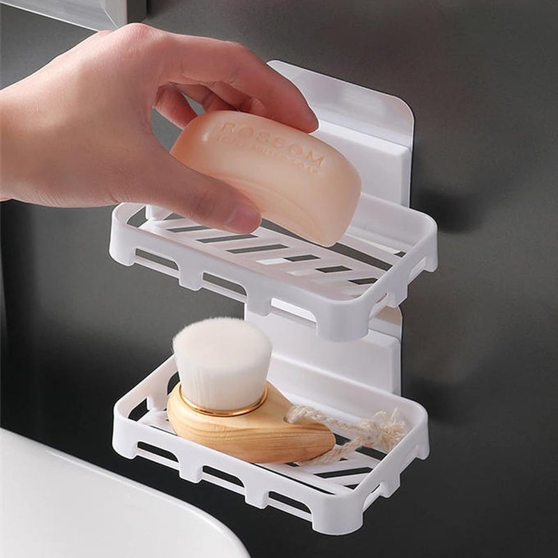 RYLAN soap Holder for Bathroom, 1 Pack soap case, Bathroom Accessories Sink Caddy Organizer, Organizer Rack, Luxurious Bathroom Accessories, Bathroom Shelf Without Drilling - Image 3