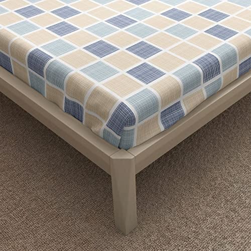 Wakefit Cotton Fitted Bedsheet | 200 TC Elastic Fitted Sheet, King Bed Bedsheet with 2 Pillow Printed Covers | Florenza - 78X72 Inches, Pink - Image 4