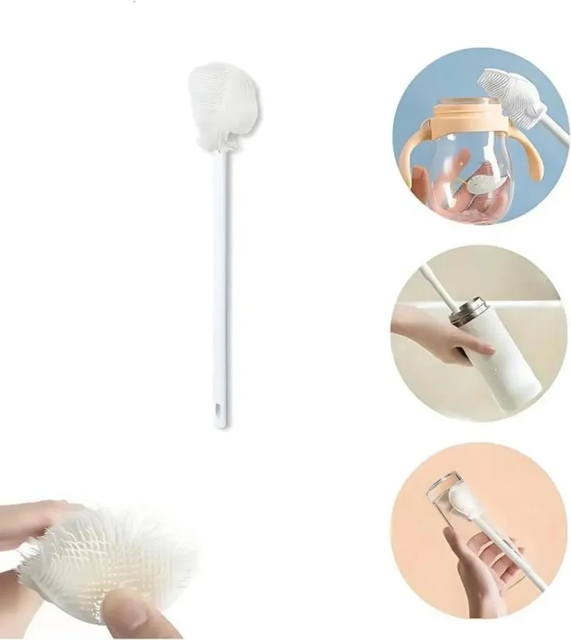 Safestore Flexible Silicone Baby Bottle Glass Bottle Jar Cleaner Brush Water Bottle Thermos Flask Washing Brush Sponge