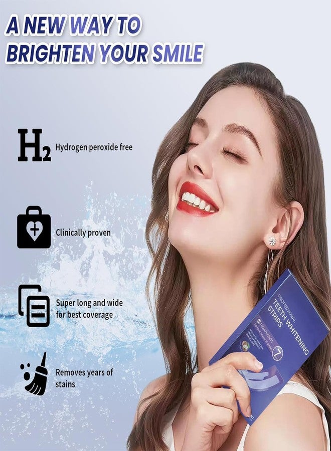 شرائط تبييض الأسنان من لانلوس، ٢٨ شريطًا - تبييض لمدة ٧ أيام، شرائط تبييض للأسنان الحساسة، خالية من البيروكسيد، آمنة على مينا الأسنان، تبييض الأسنان بدون ضرر - Image 5