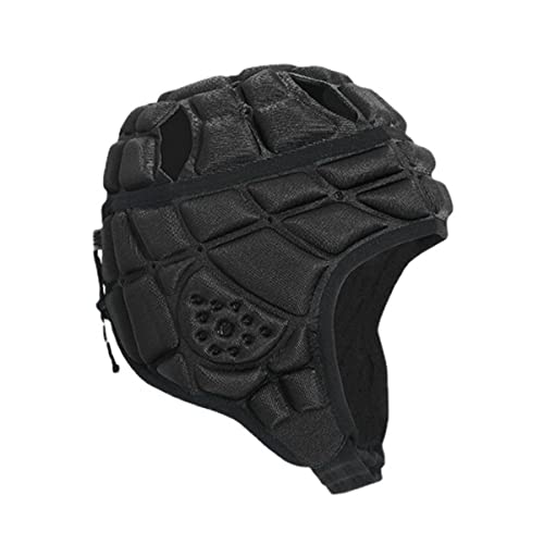 Topeter Padded Helmet Protective Headgear for Rugby Football Soccer Black - Image 1