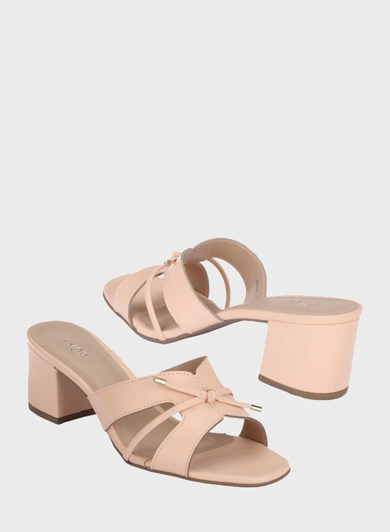 FYOR Block Mid Heel Sandals