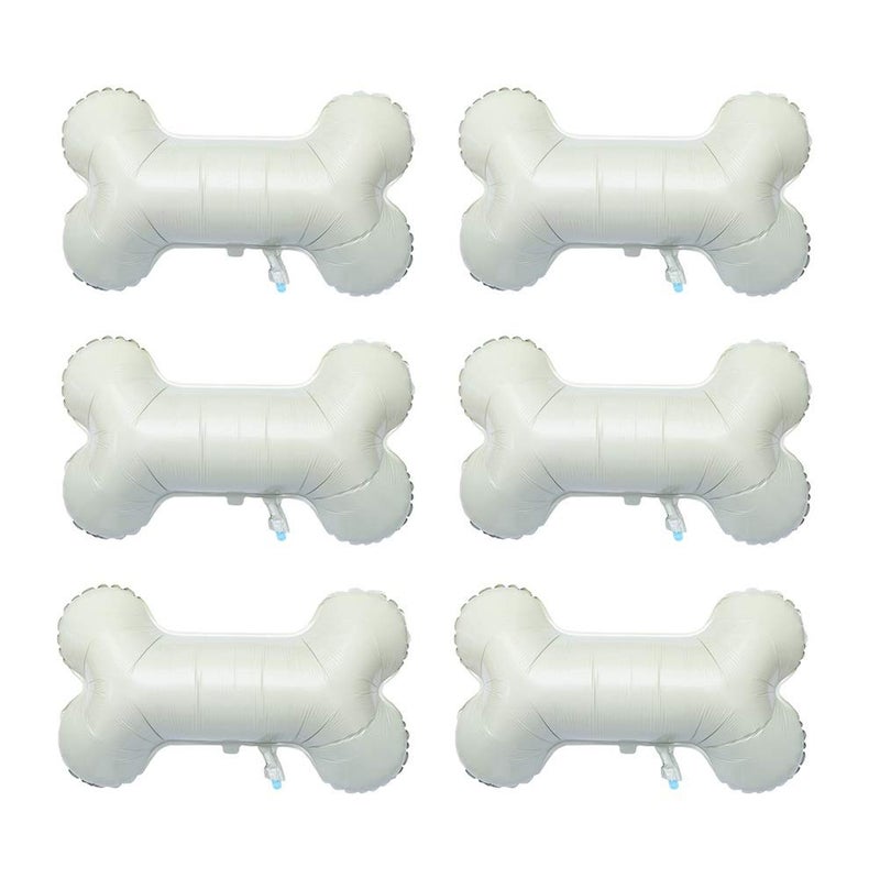 JANOU 6Pcs Bone Shaped Balloons Foil Helium Aluminum Balloons for Pets Dog Party Suppliers - Image 3
