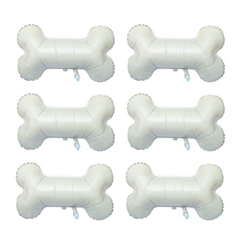 JANOU 6Pcs Bone Shaped Balloons Foil Helium Aluminum Balloons for Pets Dog Party Suppliers - Image 1