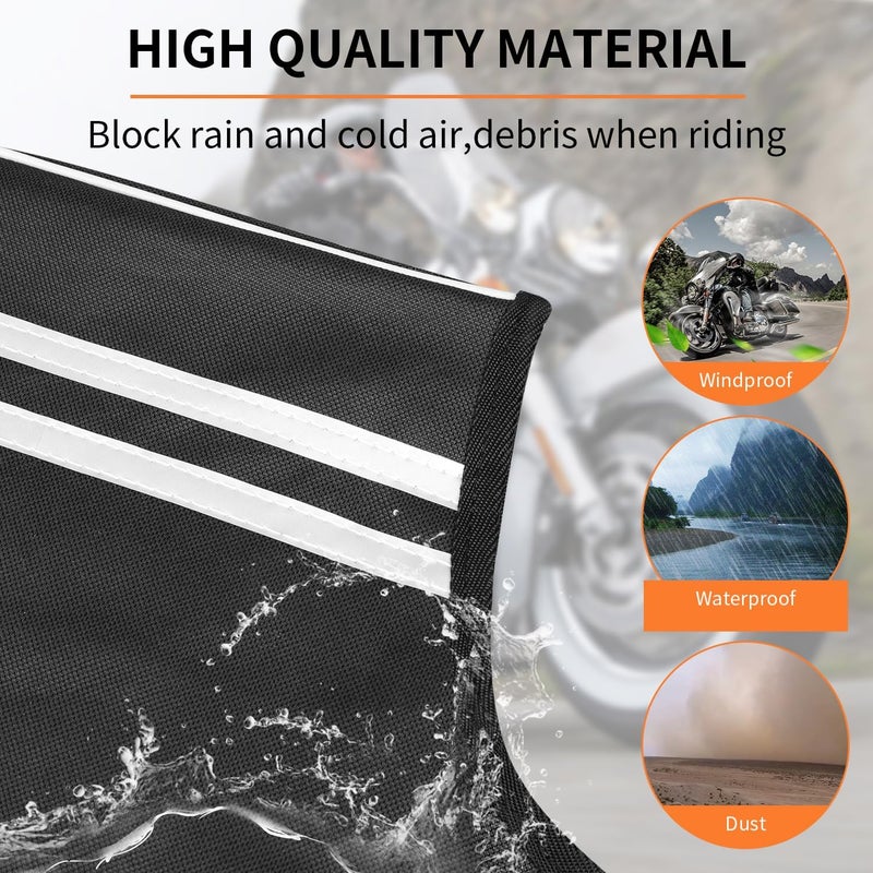 AUFER Highway Crash Bar Cover Soft Lowers Chaps with Storage Bag & Tactical Water Bottle Pouch for Touring Models 1980-2023 - Image 2