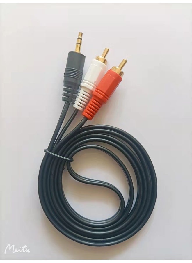 ماركة غير محددة نقطة بيع مباشرة من المصنع بطول 1.5 متر وخط صوت AV بطول 1/2 بوصة ورأس Lotus بطول 2rca: 5 أمتار  - Image 1