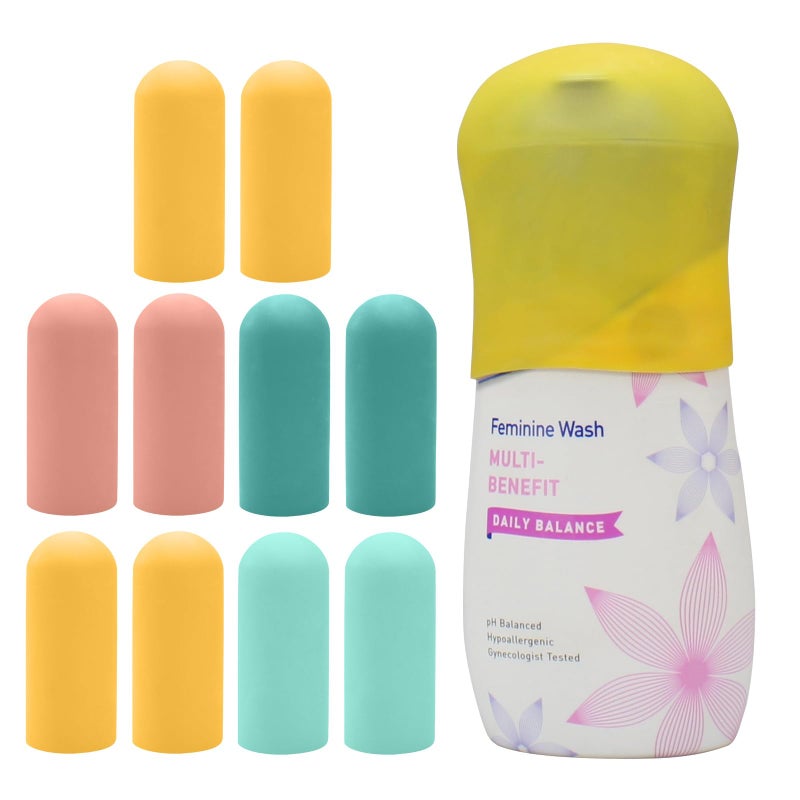 TRANOMOS 10 Pack Silicone Bottle Covers Travel Essentials for Women Men, Beach Vacation Essentials, Travel Size Toiletries Accessories, Cruise Ship Essentials 2025, Must Haves, Leak Proofing - Image 1
