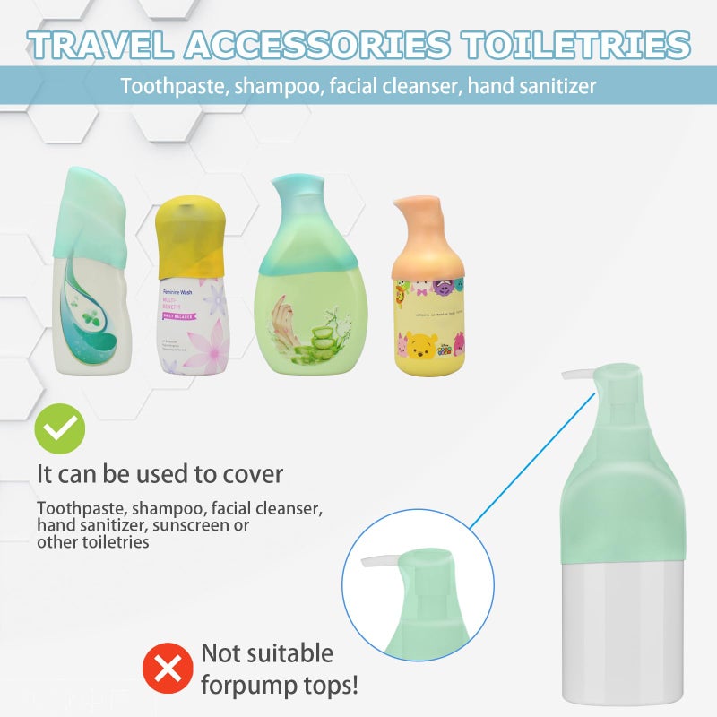 TRANOMOS 10 Pack Silicone Bottle Covers Travel Essentials for Women Men, Beach Vacation Essentials, Travel Size Toiletries Accessories, Cruise Ship Essentials 2025, Must Haves, Leak Proofing - Image 3