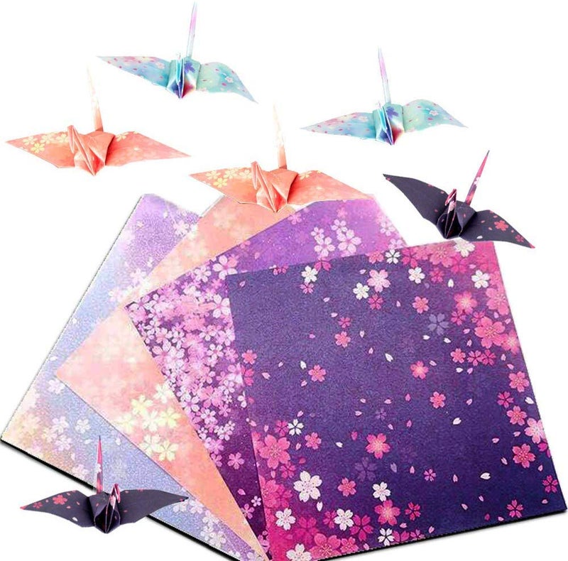 QTFHR Yeooyoor 120 Sheets Pink Beautiful Origami Paper , 6x6 inch DIY Hand Crafts Origami Paper Arts Creativity - Image 1