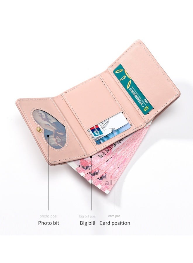 Ladies Purse Wallet PU Leather Mini Women Wallet Card Holder Organiser Wallet Wristlet Clutch Wallet with Zipper Pocket Coin Purse