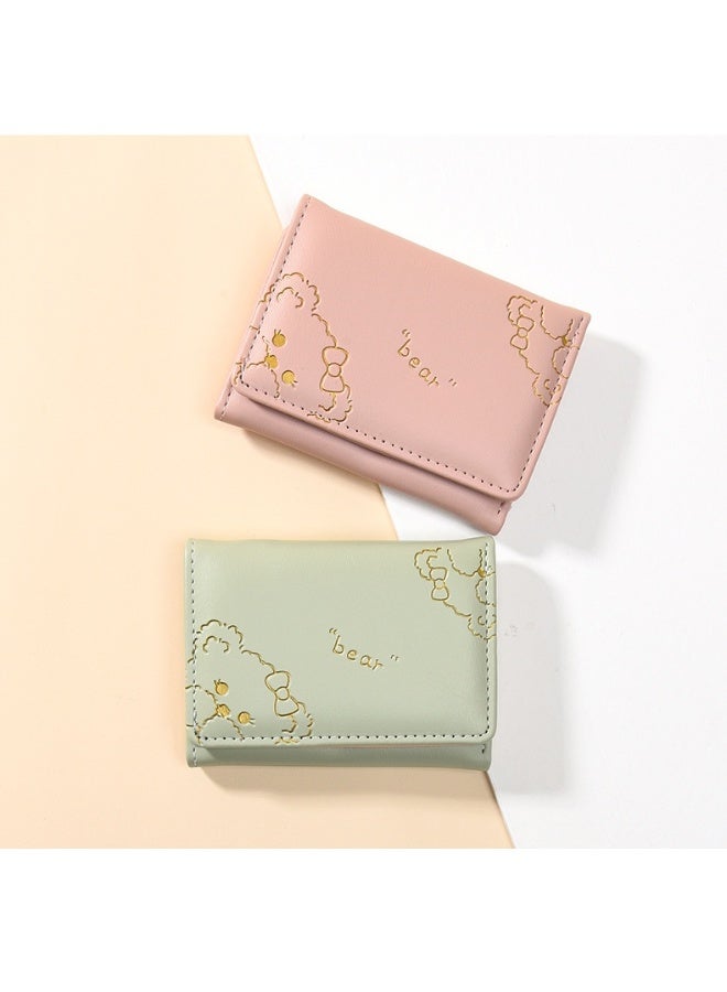 Ladies Purse Wallet PU Leather Mini Women Wallet Card Holder Organiser Wallet Wristlet Clutch Wallet with Zipper Pocket Coin Purse