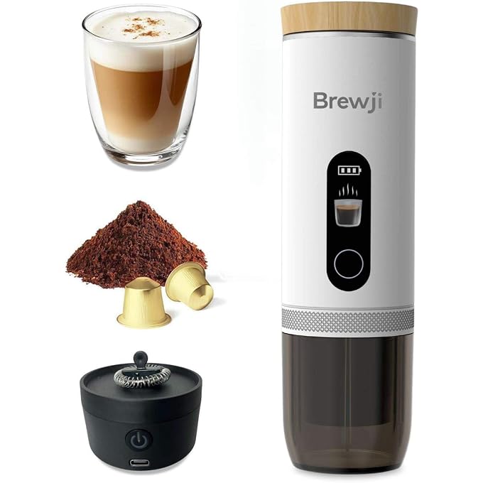 Portable Self-Heating Espresso Machine and Coffee Maker Including Milk Frother - Image 1