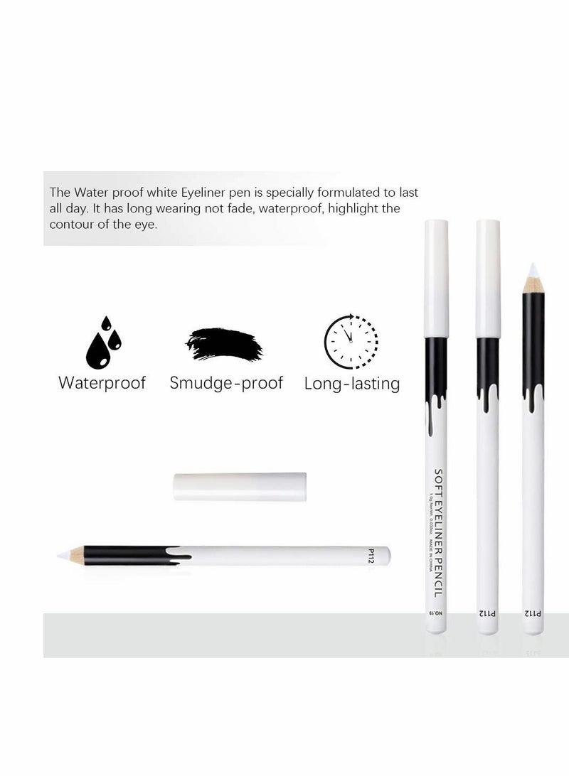 Generic 12 Packs White Eyeliner Pencil, Professional Highlighter EyeLiner Pen, Eye Liner Waterproof Long Lasting Eye Brighten  - Image 2