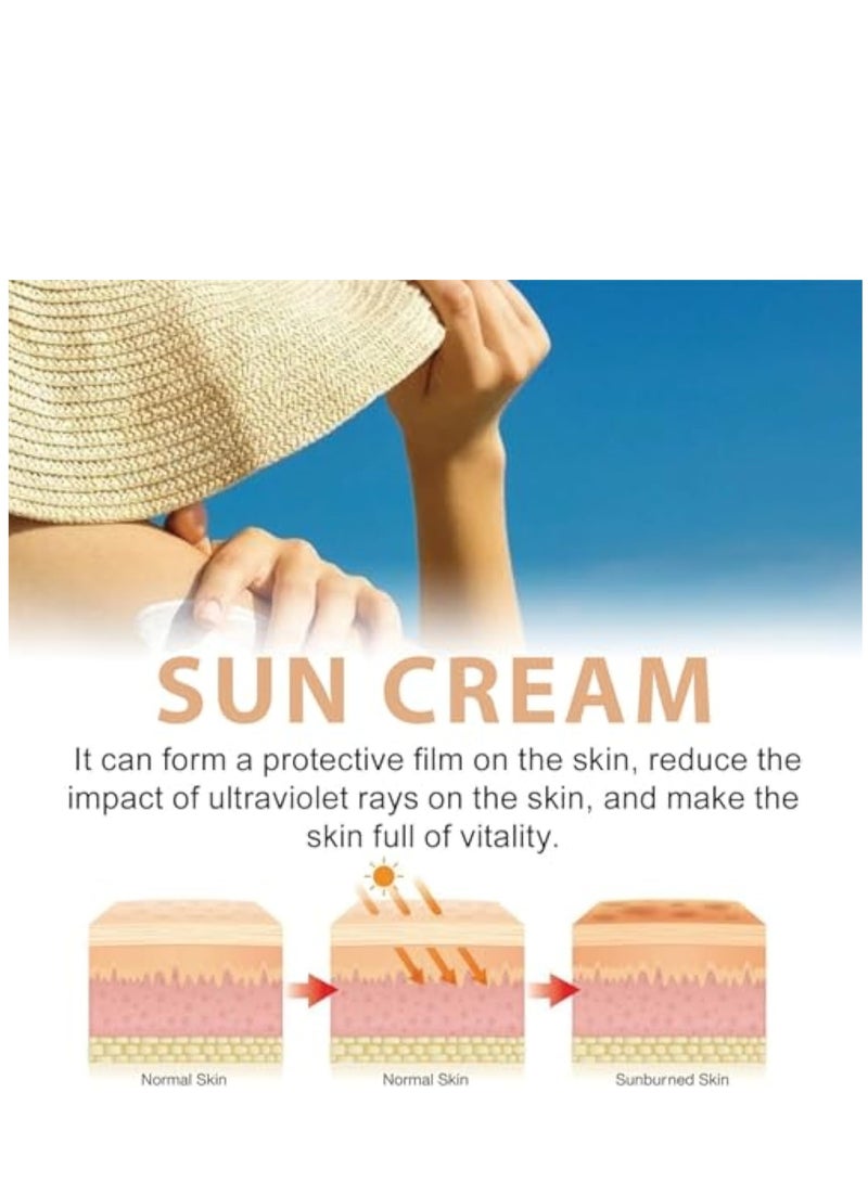 إيلهو واقي من الشمس SPF 50 ، كريم شمس للأرز ، PA +++ SPF 50 كريم الشمس مع مستخلصات الأرز ، كريم واقي من الشمس مرطب للجسم والوجه ، حماية قوية من الأشعة فوق البنفسجية UVA و UVB ، واقي من الشمس مقاوم للماء وغير دهني ، 50 مل - Image 3