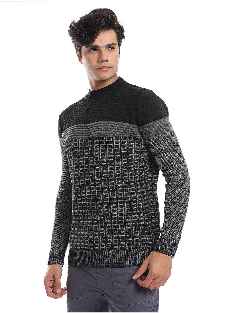 Caesar - Wool Mens Pullover With Multi Design - Image 1