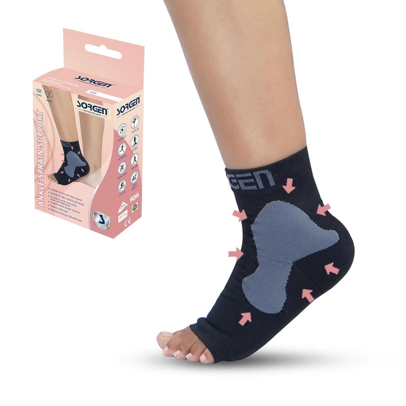 Sorgen Ankle Sprain Support Sleeve | Compression Sleeve for Tibia and Fibula Sprains | Ankle Sleeve and Protector for Pain Relief, Stability and Recovery (Medium) - Image 1