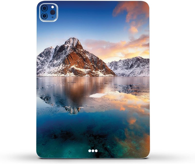 مايتي سكينز غلاف فينيلي قوي من MightySkins متوافق مع Apple iPad Pro 11" M2 الجيل الرابع (2022) - تصميم ICY Lake | واقي، متين، وفريد من نوعه | سهل التطبيق | مصنوع في الولايات المتحدة الأمريكية - Image 2