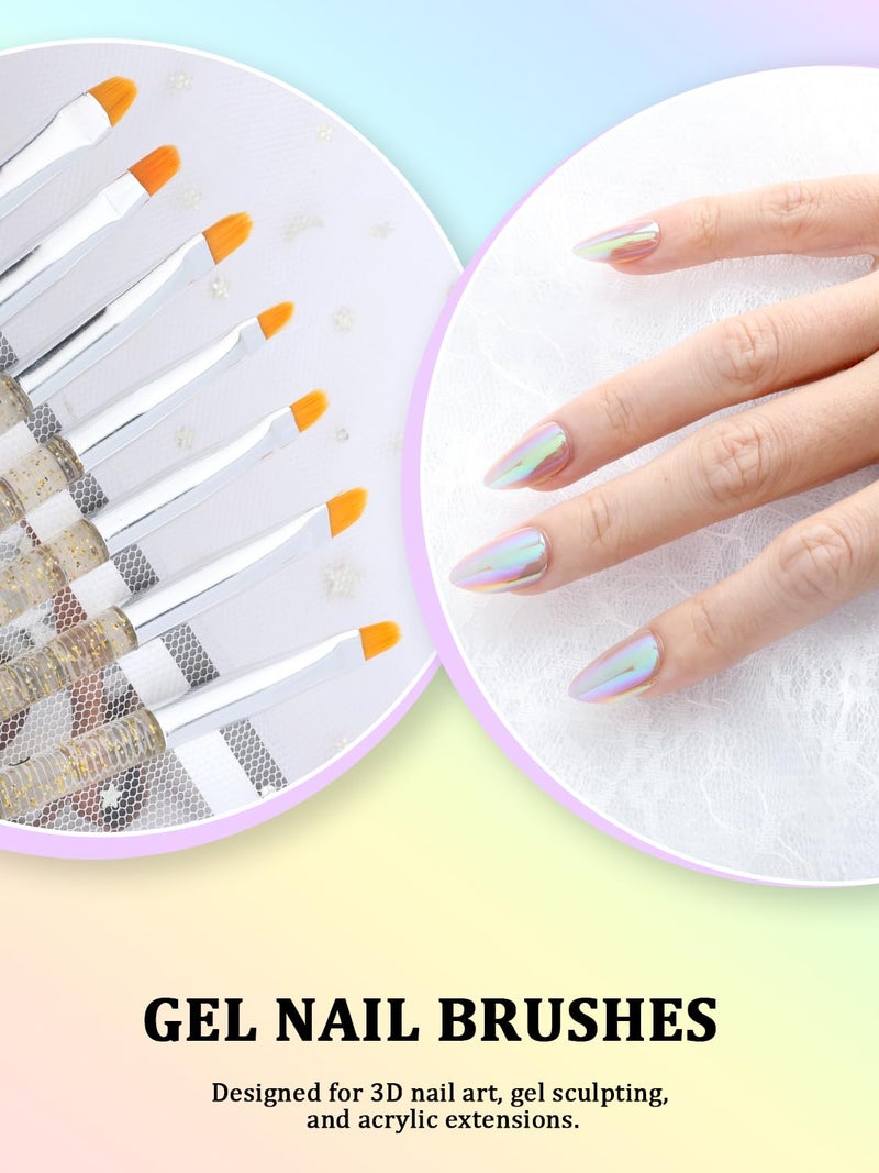 YOOVR 33PCS Nail Art Brushes Set, Nail Art Tools, Nail Design Tools with Gel Nail Brush, French Tip Tool Liner Brushes, Dotting Tools, Builder Gel Brush, Nail Tech Beginners Must Haves Stuff Supplies - Image 4
