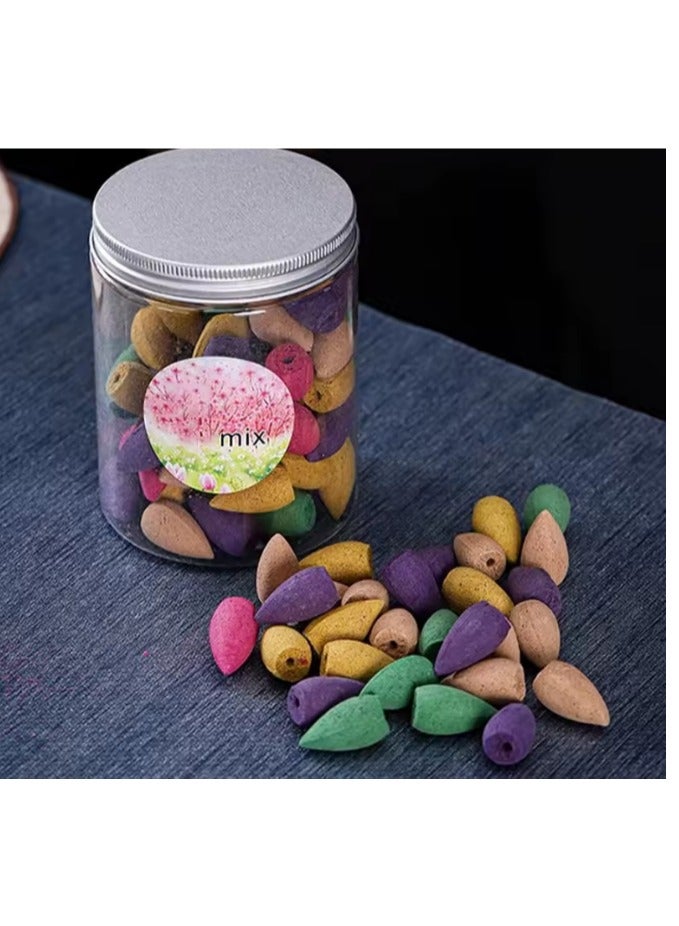 Colorful Aromatic Incense for Therapy, Reverse Flowing Smoke, Waterfall Shape, for Relieving Anxiety, Stress, and Yoga, 80-100 Pieces - Image 4