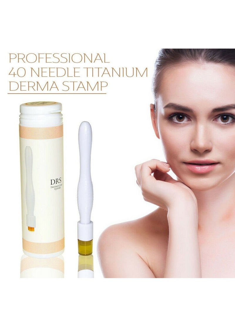 Prime Derma Stamp Pen 40 Micro Needle Titanium Roller Anti Aging Hair Loss Acne Scars 0.75mm  - Image 3
