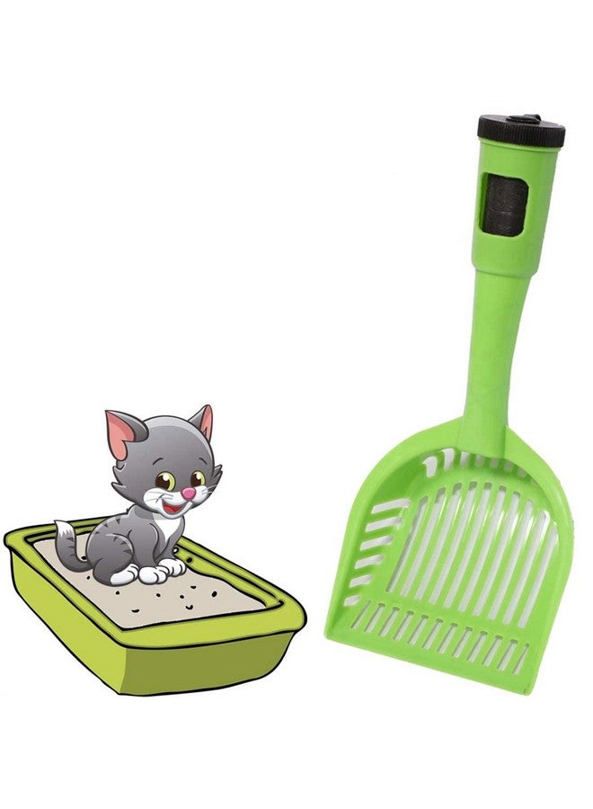 مغرفة فضلات القطط مع 15 ورقة من كيس البراز ومقبض طويل للقطط / الكلاب / القطط الصغيرة / الأرانب / خنزير غينيا قد يختلف اللون - Image 4