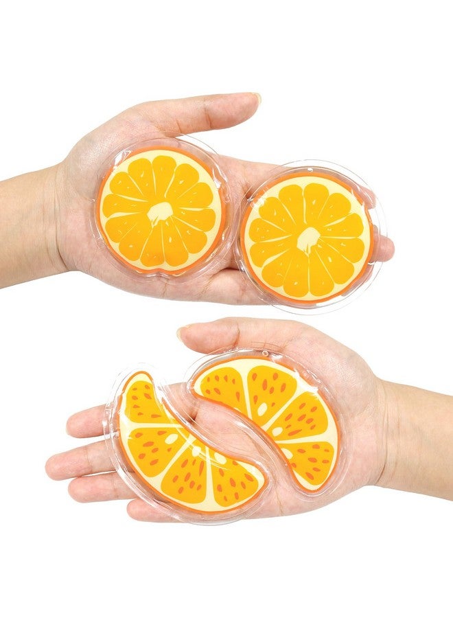 كونبيلا جل ثلجي، وسادات تبريد للعين قابلة لإعادة الاستخدام، ولصقات تحت العين، علاج ساخن وبارد لاحمرار العين، وتسكين الألم والاسترخاء (برتقال) - Image 1