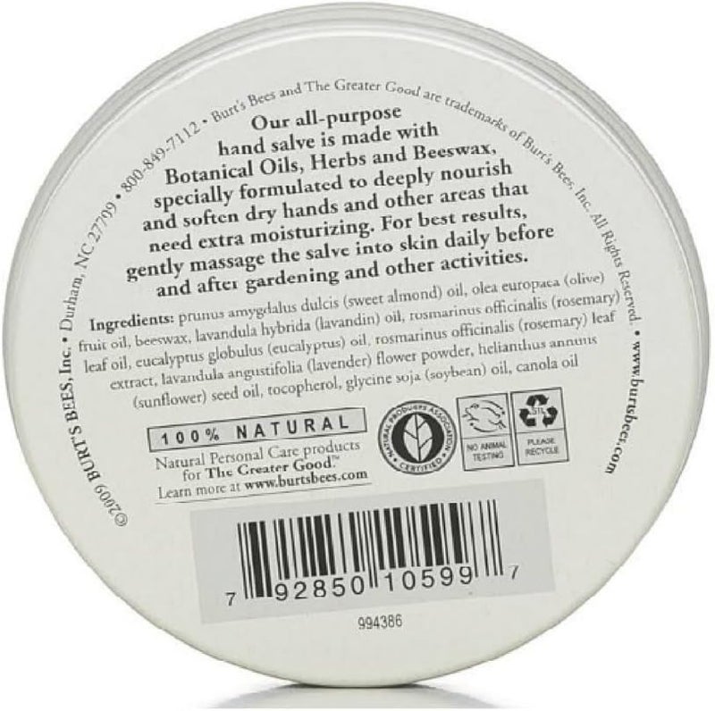 Burt's Bees Farmer's Friend Hand Salve, 3 oz - Natural Moisturizing Balm for Dry Hands - Image 2