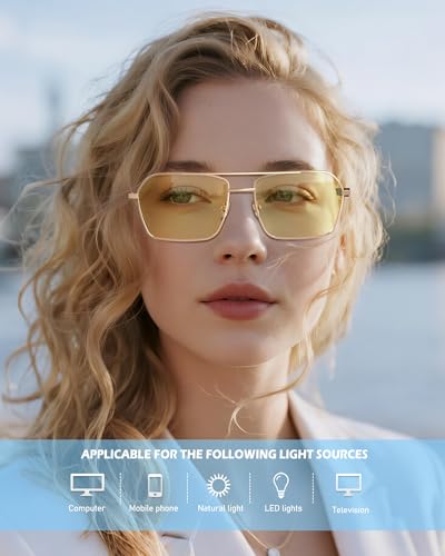 ANYLUV Blue Light Glasses MenWomen Blue Light Blocking Glasses Computer Screen Blocker Eyes Protection Glasses - Image 3