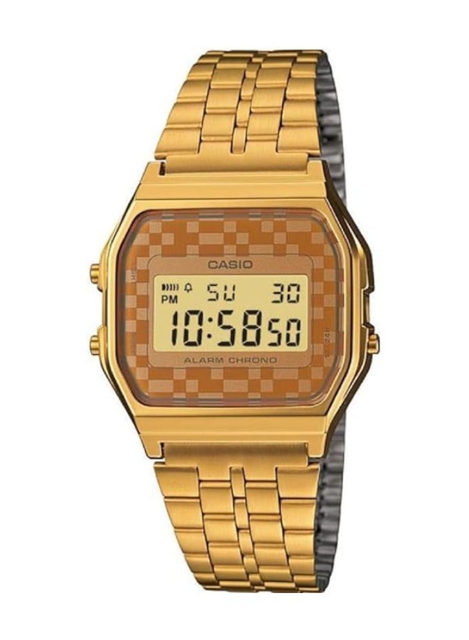 CASIO Casio Mens Quartz Watch, Digital Display and Stainless Steel Strap A159WGEA-9ADF  - Image 1