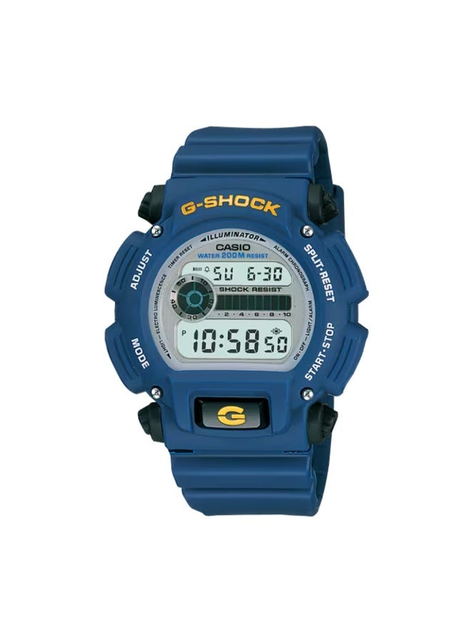 Casio G-Shock DW-9052-2V, Digital Watch, Blue Resin Band and Case, Shock Resistant, 200M Water Resistance, EL Backlight, Stopwatch, Countdown Timer, Alarm, Auto Calendar - Image 1