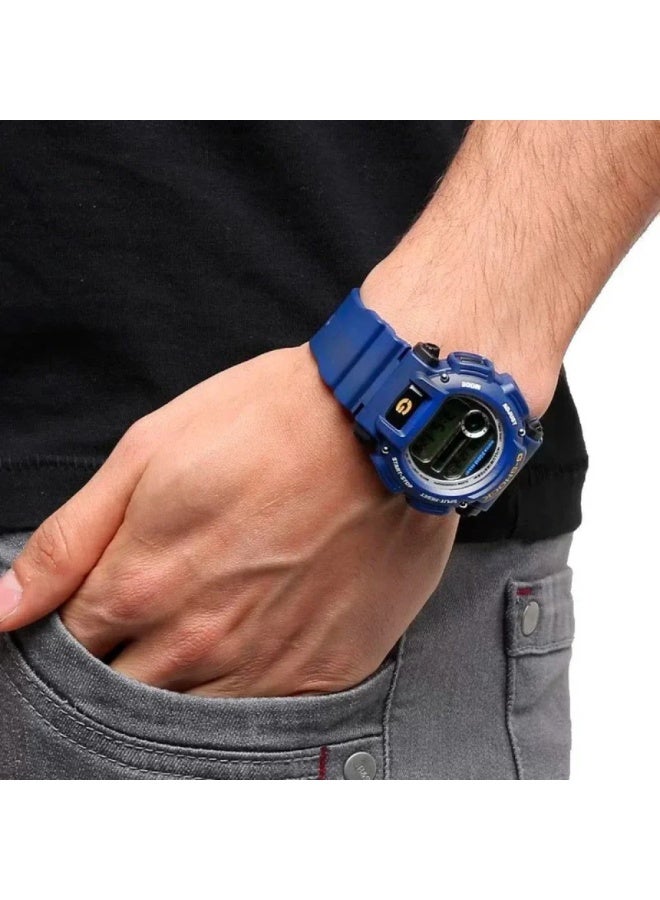 Casio G-Shock DW-9052-2V, Digital Watch, Blue Resin Band and Case, Shock Resistant, 200M Water Resistance, EL Backlight, Stopwatch, Countdown Timer, Alarm, Auto Calendar - Image 4
