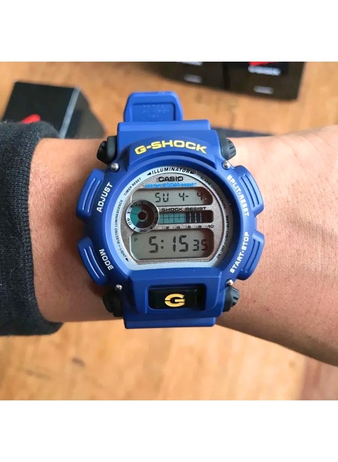 Casio G-Shock DW-9052-2V, Digital Watch, Blue Resin Band and Case, Shock Resistant, 200M Water Resistance, EL Backlight, Stopwatch, Countdown Timer, Alarm, Auto Calendar - Image 3