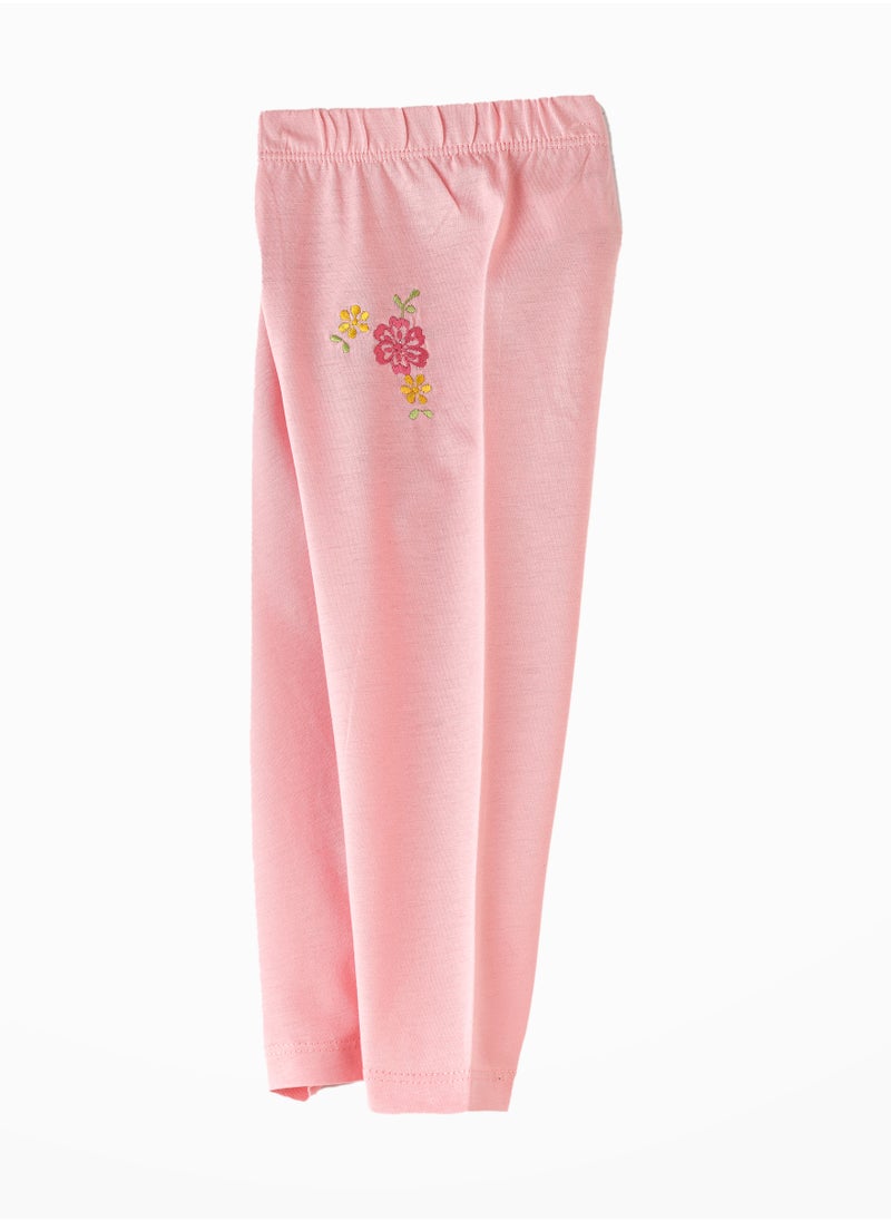 Jelliene Girls' Embroidered Floral Leggings  - Image 3