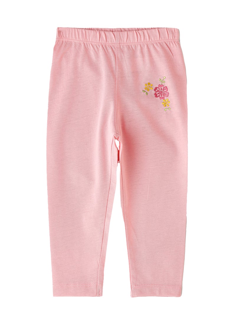 Jelliene Girls' Embroidered Floral Leggings  - Image 1